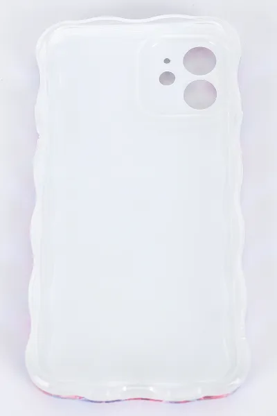 Lila İPhone 12 Uyumlu Desenli Tera Serisi Sert Slikon Telefon Kılıfı 390941