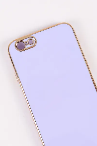 Lila İphone 6 Uyumlu Kamera Korumalı Tpu Silikon Telefon Kılıfı 467015