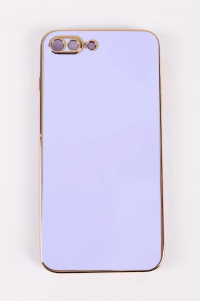 Lila İphone 8 Plus Uyumlu Kamera Korumalı Tpu Silikon Telefon Kılıfı 467025