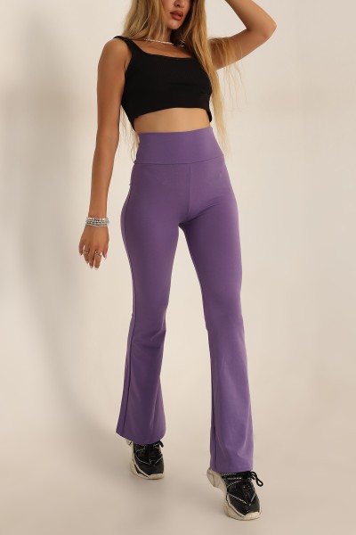 Lila İspanyol Paça Tayt Pantalon 198829