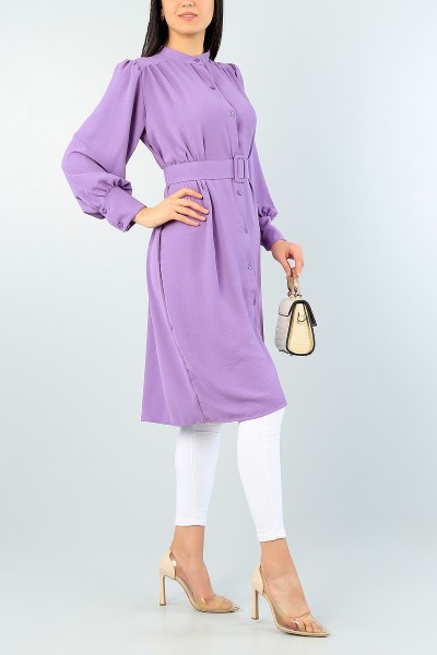 Lila Kemerli Aerobin Kumaş Tunik 60989