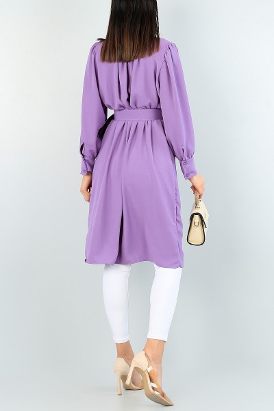 Lila Kemerli Aerobin Kumaş Tunik 60989