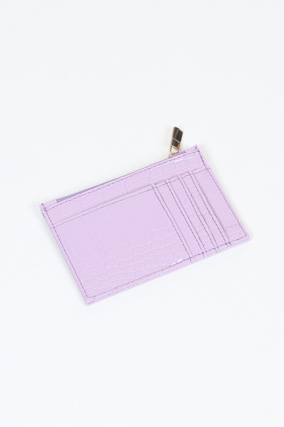 Lila 1040 Kroko Desen Bozuk Para Hazneli Fermuarlı Kartlık Cüzdan 103992