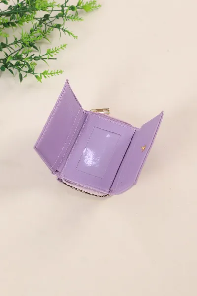 Lila Kroko Desen Fermuarlı Cüzdan 250312