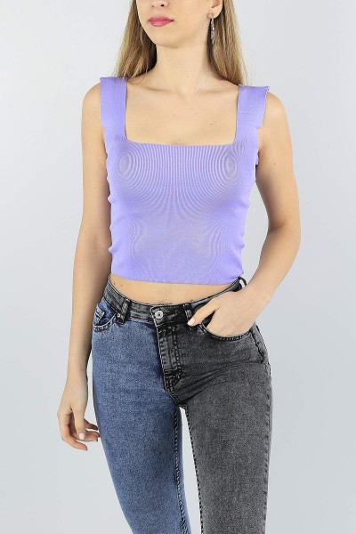 Lila Likralı Bayan Triko Atlet 56064