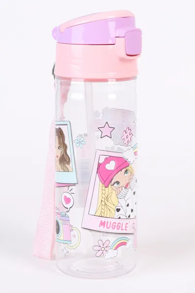 Lila Mikro Karakterli Pipetli Matara 500 Ml 489459