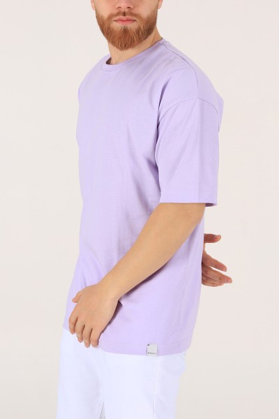 Lila Oversize Erkek Tişört 170997