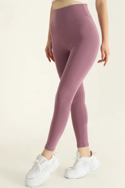 Lila Oysho Kumaş İçi Şardonlu Tayt 317871