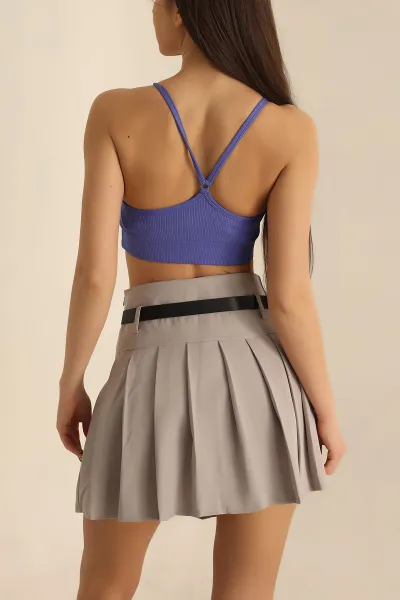 Lila Pedli Likralı Büstiyer 243101