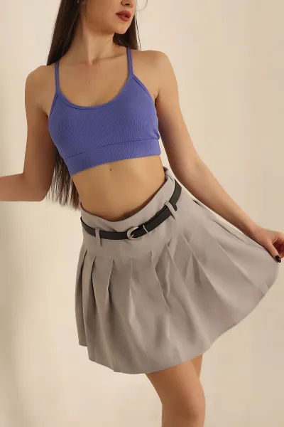 Lila Pedli Likralı Büstiyer 243101