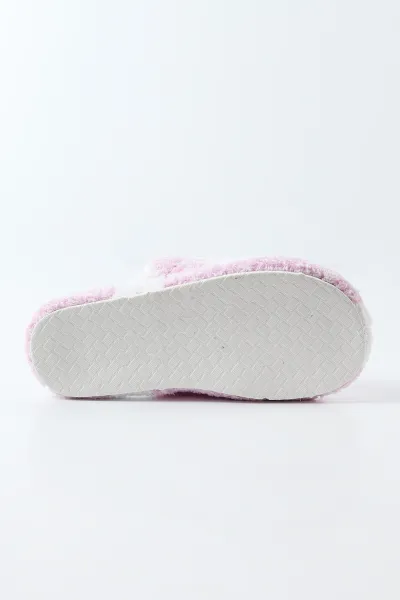 Lila Peluş Yıldız Tasarımlı Kadın Ev Terliği 490941