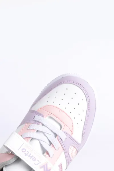Lila Pembe (31-35 Filet ) Z Nakışlı Kalın Topuk  Cırtlı Kız Çocuk Spor Ayakkabı 320788