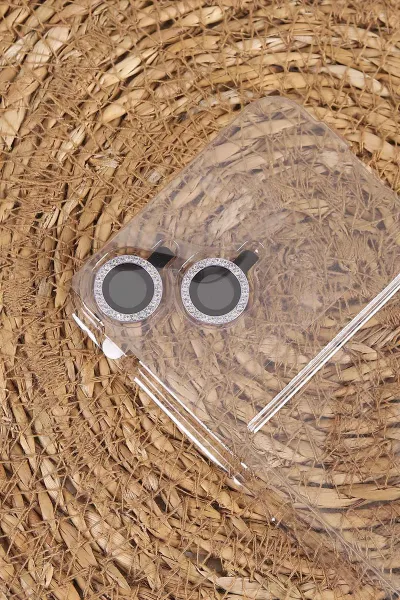 Lila TeknoCase İPhone 13 Uyumlu Ella Diamond Case Serisi Lens Hediyeli Sert Silikon Telefon Kılıfı 457730