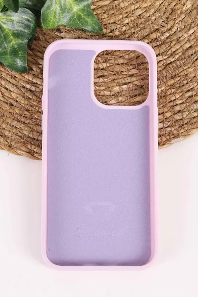 Lila TeknoCase İPhone 14 Pro Max Uyumlu Ella Diamond Case Serisi Lens Hediyeli Sert Silikon Telefon Kılıfı 457740