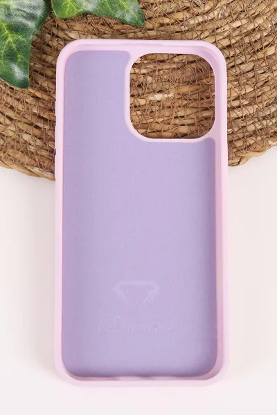 Lila TeknoCase İPhone 15 Pro Max Uyumlu Ella Diamond Case Serisi Lens Hediyeli Sert Silikon Telefon Kılıfı 457763