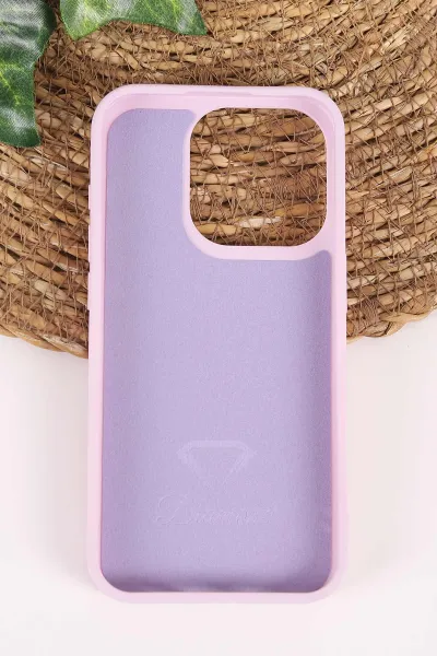Lila TeknoCase İPhone 15 Pro Uyumlu Ella Diamond Case Serisi Lens Hediyeli Sert Silikon Telefon Kılıfı 457754
