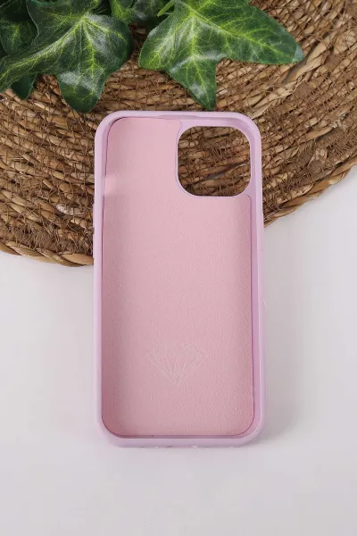 Lila TeknoCase İPhone 15 Uyumlu Afra Diamond Case Serisi Lens Hediyeli Premium Sert Silikon Telefon Kılıfı 430526