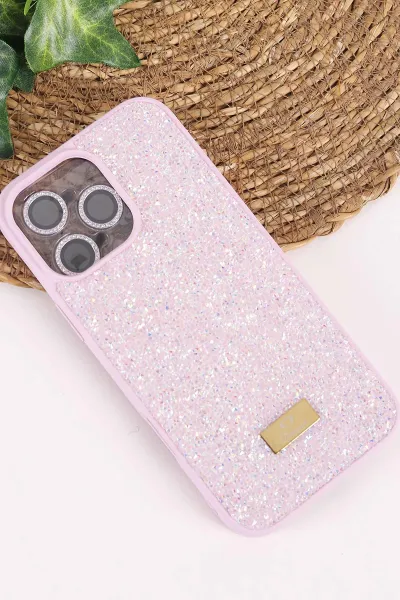 Lila TeknoCase İPhone 16 Pro Max Uyumlu Ella Diamond Case Serisi Lens Hediyeli Sert Silikon Telefon Kılıfı 457822