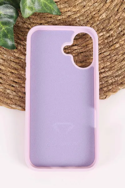 Lila TeknoCase İPhone 16 Uyumlu Ella Diamond Case Serisi Lens Hediyeli Sert Silikon Telefon Kılıfı 457809