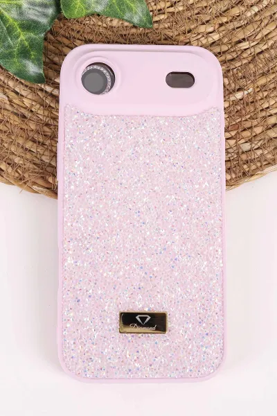 Lila TeknoCase İPhone 17 Air Uyumlu Ella Diamond Case Serisi Lens Hediyeli Sert Silikon Telefon Kılıfı 457839