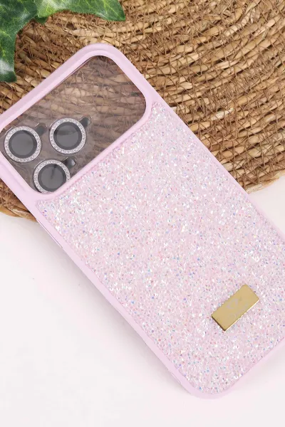 Lila TeknoCase İPhone 17 Pro Max Uyumlu Ella Diamond Case Serisi Lens Hediyeli Sert Silikon Telefon Kılıfı 457843