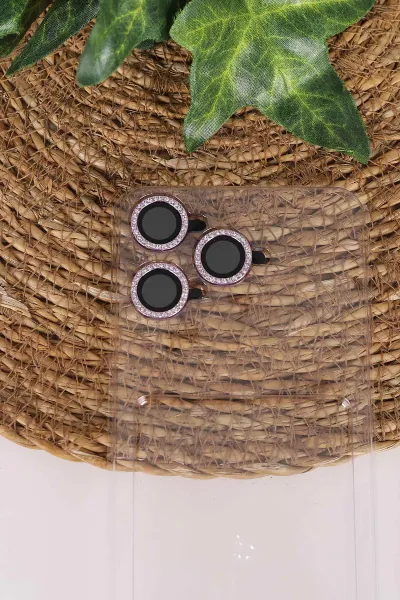Lila TeknoCase İPhone 17 Pro Max Uyumlu Nelly Diamond Serisi Taşlı Lens Hediyeli Sert Silikon Telefon Kılıfı 480972