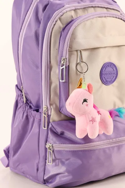 Lila Unicorn Aksesuarlı Bol Gözlü Sırt Çantası 388620