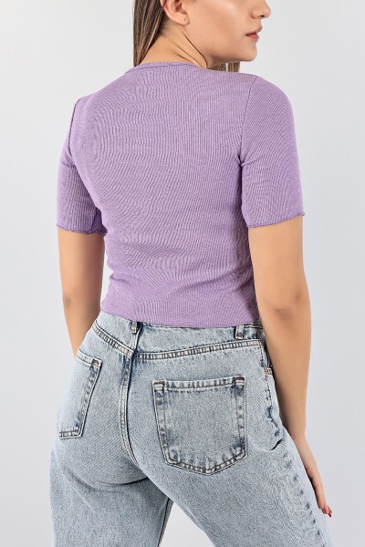 Lila Zincir Tasarım Bluz 97383