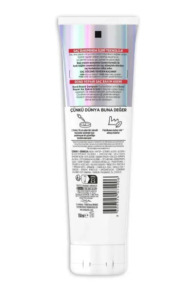 L'Oréal Paris Bond Repair Tüm Yıpranmalar İçin Saç Bağlarını Onarıcı Bakım Kremi 150 ml 232216