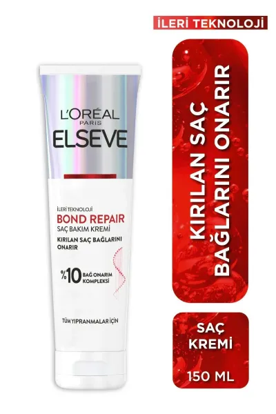 L'Oréal Paris Bond Repair Tüm Yıpranmalar İçin Saç Bağlarını Onarıcı Bakım Kremi 150 ml 232216