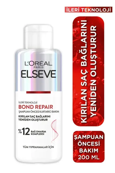 L'Oréal Paris Bond Repair Tüm Yıpranmalar için Saç Bağlarını Yeniden Oluşturan Şampuan Öncesi Kurtarıcı Bakım 200ML 232271