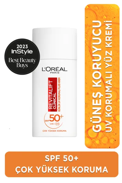 L'Oréal Paris Revitalift Clinical SPF 50+ Günlük Yüksek UV Korumalı Yüz Güneş Kremi 50ml 232963