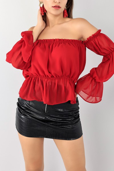 Madonna Yaka Şifon Bluz 99147