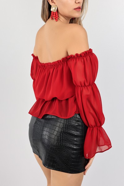 Madonna Yaka Şifon Bluz 99147