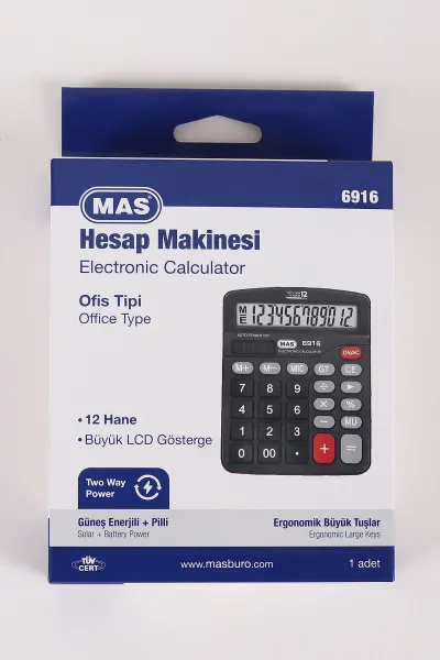 Mas 12 Haneli Ofis Tipi Hesap Makinesi 457197