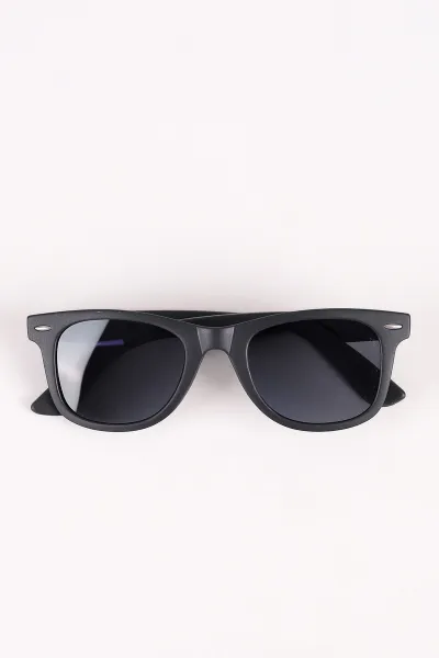 Mat Siyah Kemik Unisex Güneş Gözlüğü (Kutulu) 468731