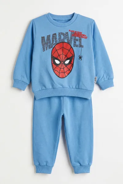 Mavi (0-4 Yaş) Karakter Baskılı 2 İp Erkek Bebek&Çocuk Mevsimlik Takım 481033