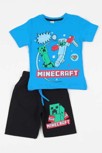 mavi-1-10-yas-minecraft-baskili-erkek-cocuk-sortlu-takim-109074