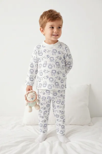 mavi-1-3-yas-aslan-desenli-raporlu-cocuk-pijama-takim-459404