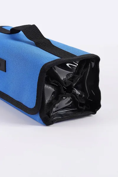 Mavi 10x25 Cm Stilo Kumaş 4 Gözlü Çantalı Kalem Kutu 441686