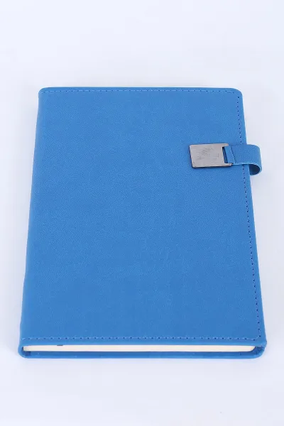 Mavi 13x21 Cm Tokaç Thermo Kapak Tokalı 80 Yaprak Çizgili Defter 387582