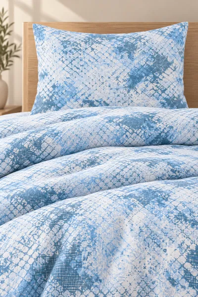 Mavi 160x220 Cm Bella Home Tek Kişilik Lastikli Çarşaf Nevresim Takımı 491122