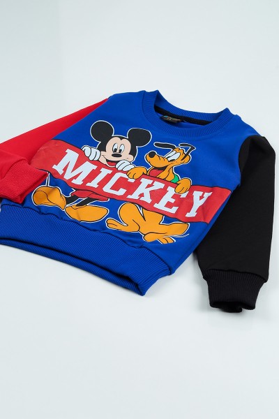 Mavi (2-8 Yaş) Mickey Baskılı Erkek Çocuk İkili Takım 96493
