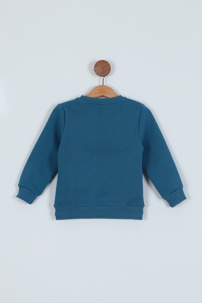 Mavi (3-7 Yaş) Baskılı 3 İp Erkek Çocuk Sweatshirt 224319