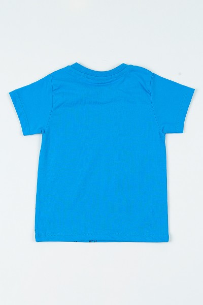 Mavi (3-7 yaş) Calıfornıa Baskılı Erkek Çocuk Tişört 108064