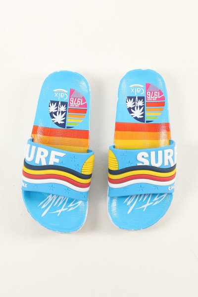 Mavi (31-35 Filet) Surf Güneş Motifli Erkek Çocuk Terlik 189550