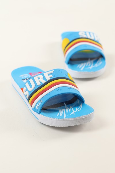 Mavi (31-35 Filet) Surf Güneş Motifli Erkek Çocuk Terlik 189550