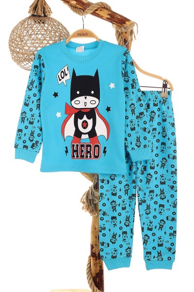 mavi-4-6-yas-lol-kahraman-baskili-erkek-cocuk-pijama-takim-150868