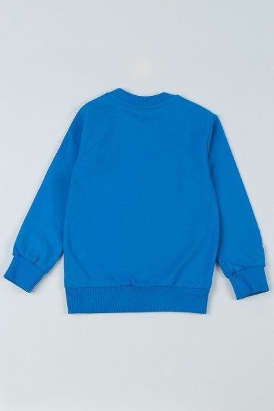 Mavi (5-8 Yaş) And True Baskılı Erkek Çocuk Sweatshirt 93022