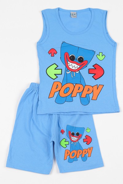 mavi-5-8-yas-poppy-canavar-baskili-erkek-cocuk-sortlu-takim-109052